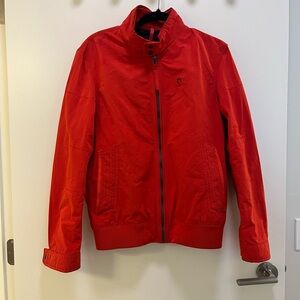 🔥 Strellson Swiss Design Red Zip-Up Bomber Jacket - Men's Size M